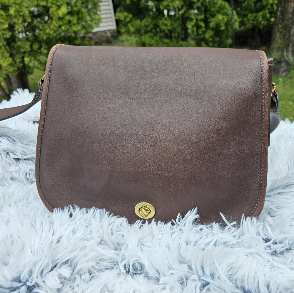 Coach 9852 vintage brown leather ranch bag rare